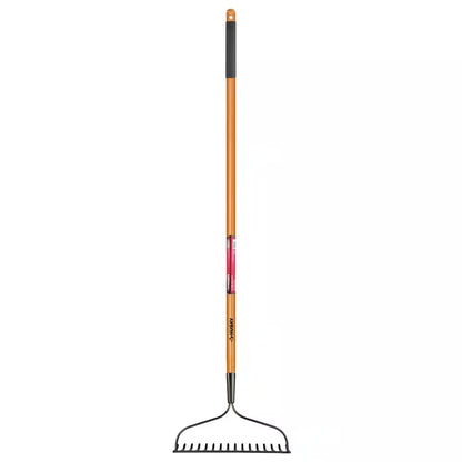 57 In. Wood Handle 16-Tine Bow Rake