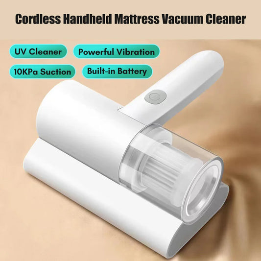 Cordless Vacuum Cleaner Handheld UV Cleaner Built-In Battery 10Kpa Powerful Suction for Cleaning Bed Pillows Clothes Sofa Carpet