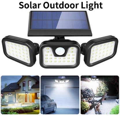 Solar Outdoor Light, Bright Motion Sensor Qutdoor Light, 1Count Solar Wall Light Outdoor with 3 Lightingmodes