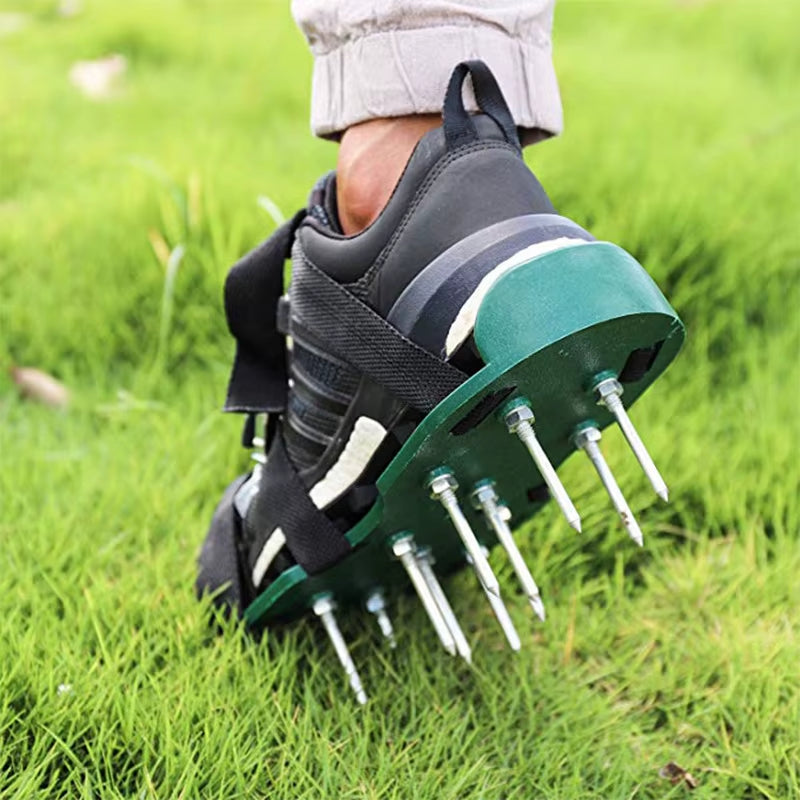 1 Pair Grass Spiked Gardening Walking Revitalizing Lawn Aerator Sandals Nail Shoes Yard Garden Tool Scarifier Nail Cultivator