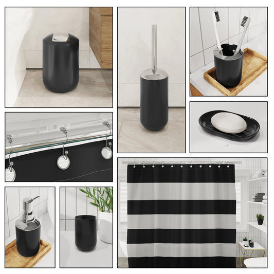 20 Piece Bathroom Accessories Set, Black Bathroom Decor Set