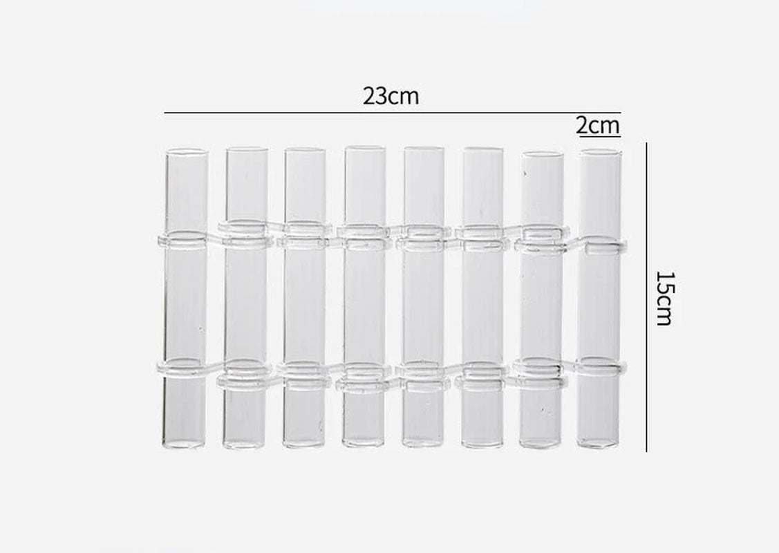 Clear Glass Vase Tubes Set Hanging Flower Holder Plant Container Flower Vases for Homes Room Decor