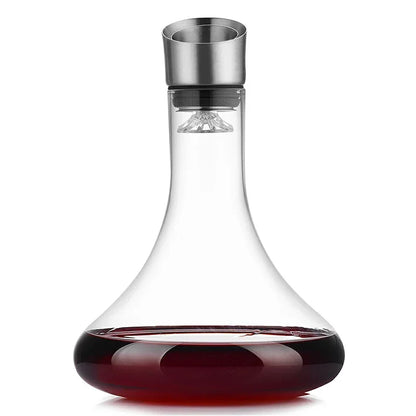 High Grade Guanshan Style Decanter High Borosilicate Glass Wine Bottle Wine Dispenser Snow Mountain Shape 1800Ml Red Wine Bottle