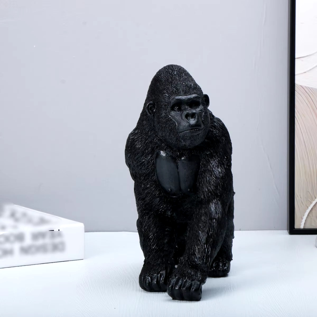 1 Pc Resin Gorilla Desktop Decoration, Monkey Statue Decoration, Handmade Decoration Ornament, Office Desktop Decoration